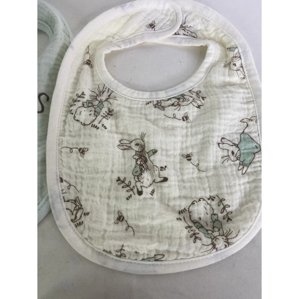 Peter Rabbit Food Drool Bibs 3 Pack Infant Baby NEW